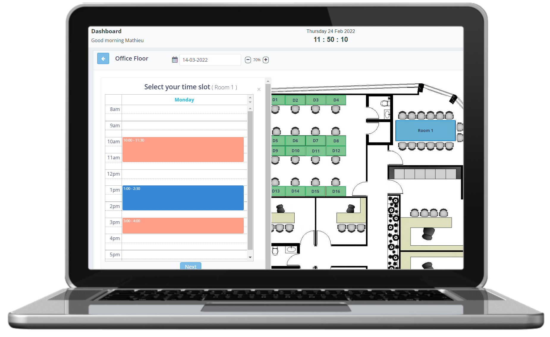 View Meeting Room Availability Ronspot