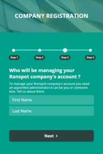 Registering Your Company with Ronspot - Step 3