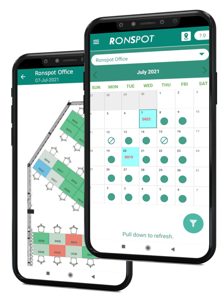 Ronspot Desk Booking System Hoteling Software