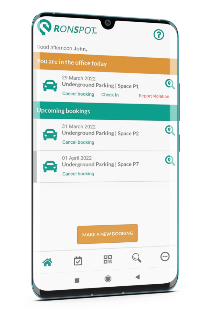 Ronspot office parking management app