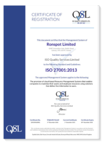 Our ISO 27001 certificate