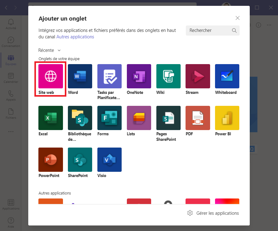 Accéder à Ronspot depuis Microsoft Teams Ronspot