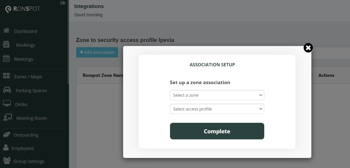 Create iPevia integration with Ronspot step 4