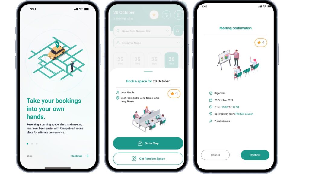 workplace management booking app