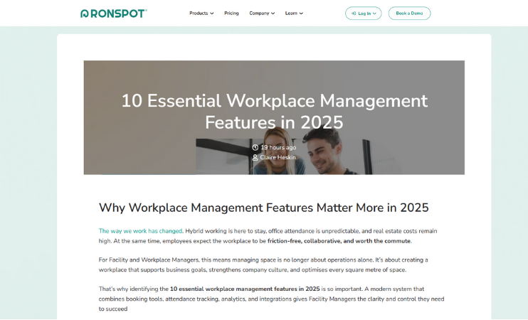 top workplace management tool features