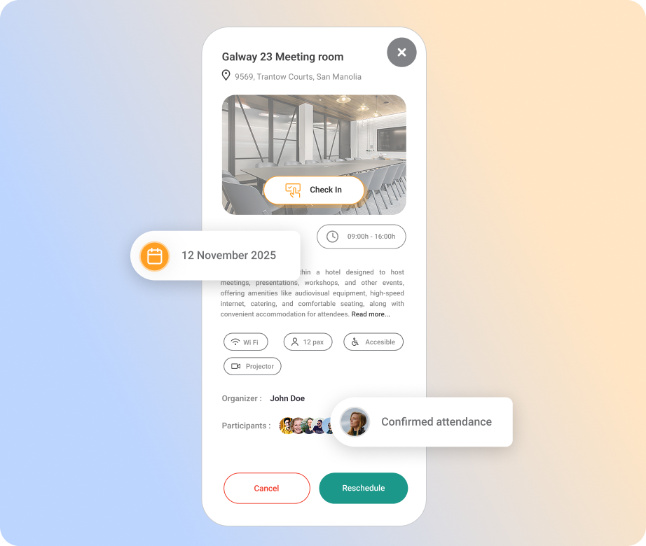 Meeting room booking system