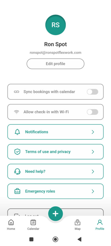 Enable Wi-Fi check-in on Ronspot app - Step 1