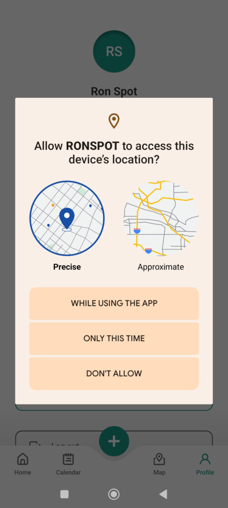 Enable Wi-Fi check-in on Ronspot app - Step 3