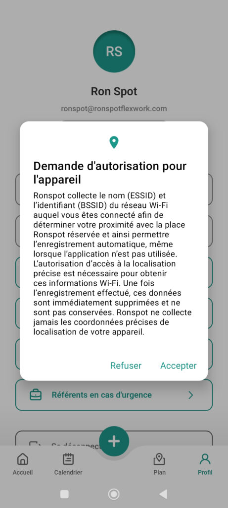 Comment activer le check-in Wi-Fi - Étape 2