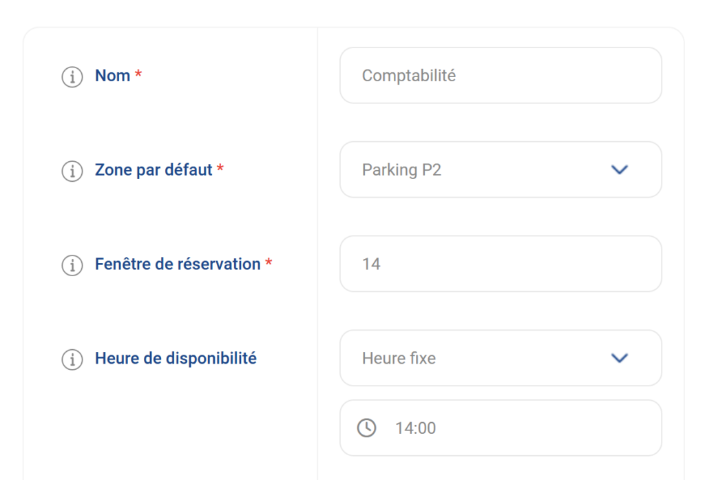 Configurer l’heure d’ouverture des places par groupe