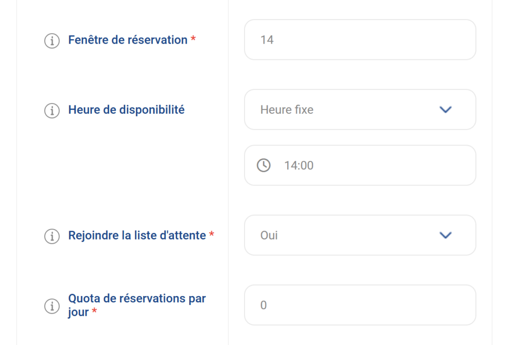 Activer la liste d’attente par groupe